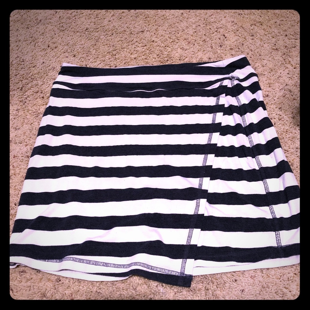 Athleta | Navy Stripe Faux Wrap Mini, Size L